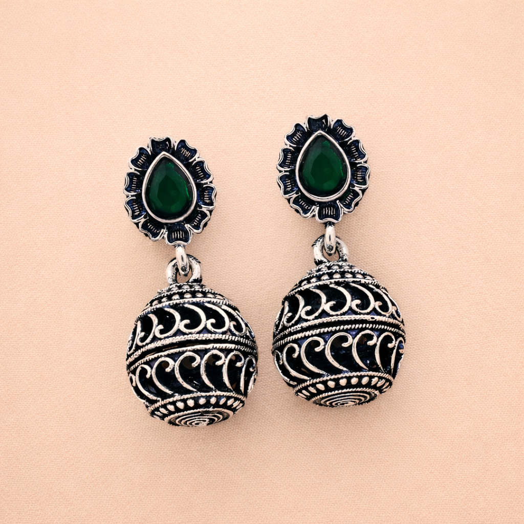 Ethnic Stone Jhumka
